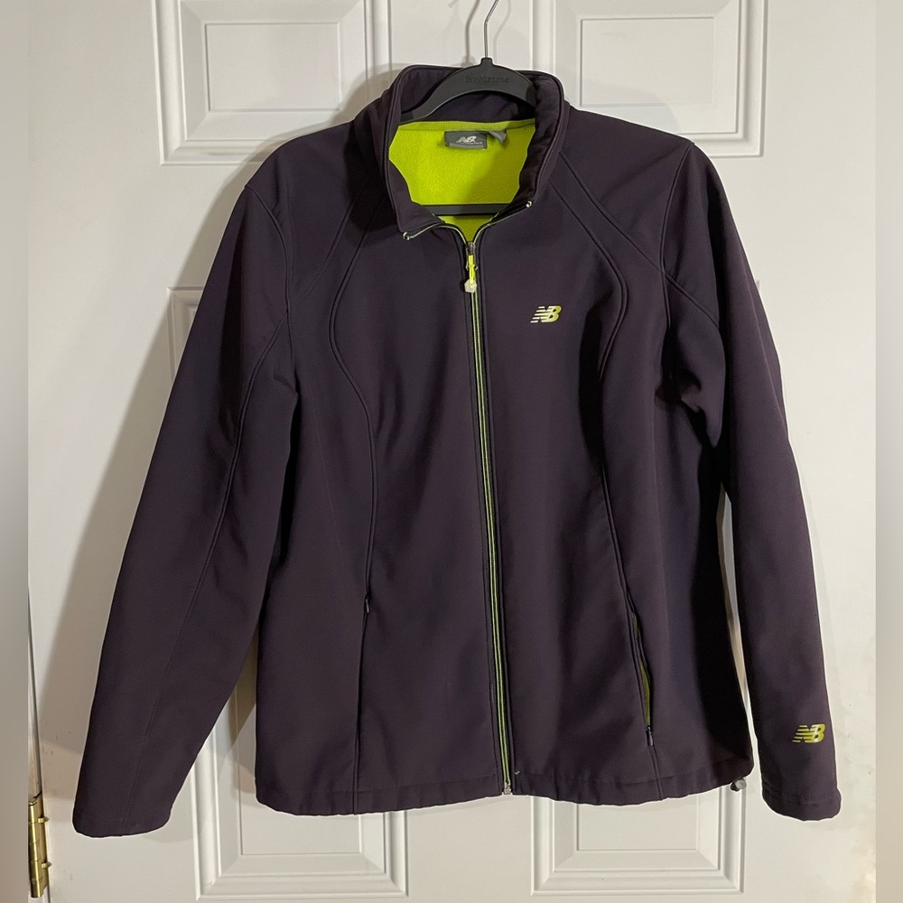 New Balance Navy Blue and Lime Green Full Zip Jacket